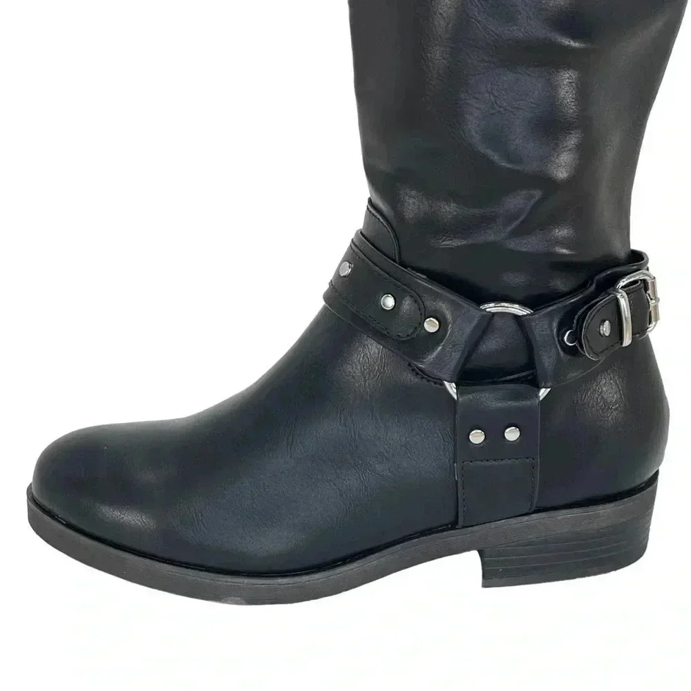 Madden Girl McKenzie Faux Leather Knee High Wide Calf Womens Boots Size 5M - Picture 7 of 10